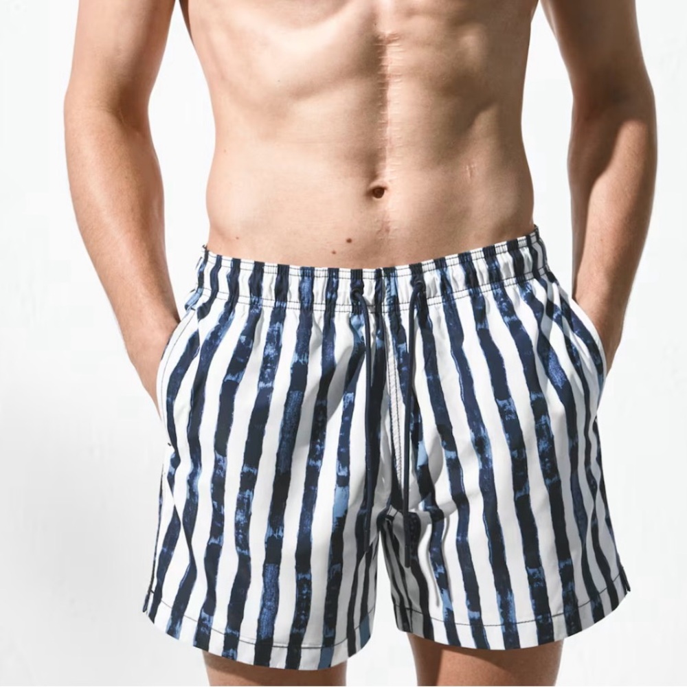H&M Men’s PATTERNED SWIM SHORTS New